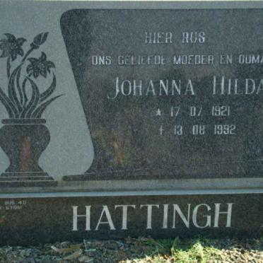 HATTINGH Johanna Hilda 1921-1992