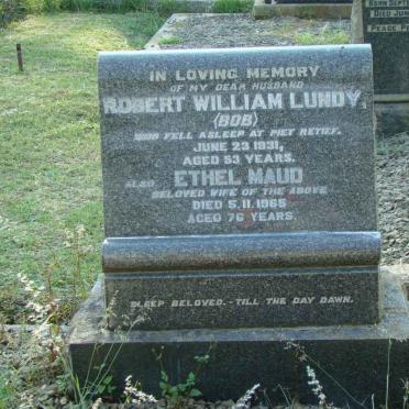 LUNDY Robert William -1931 &amp; Ethel Maud -1965