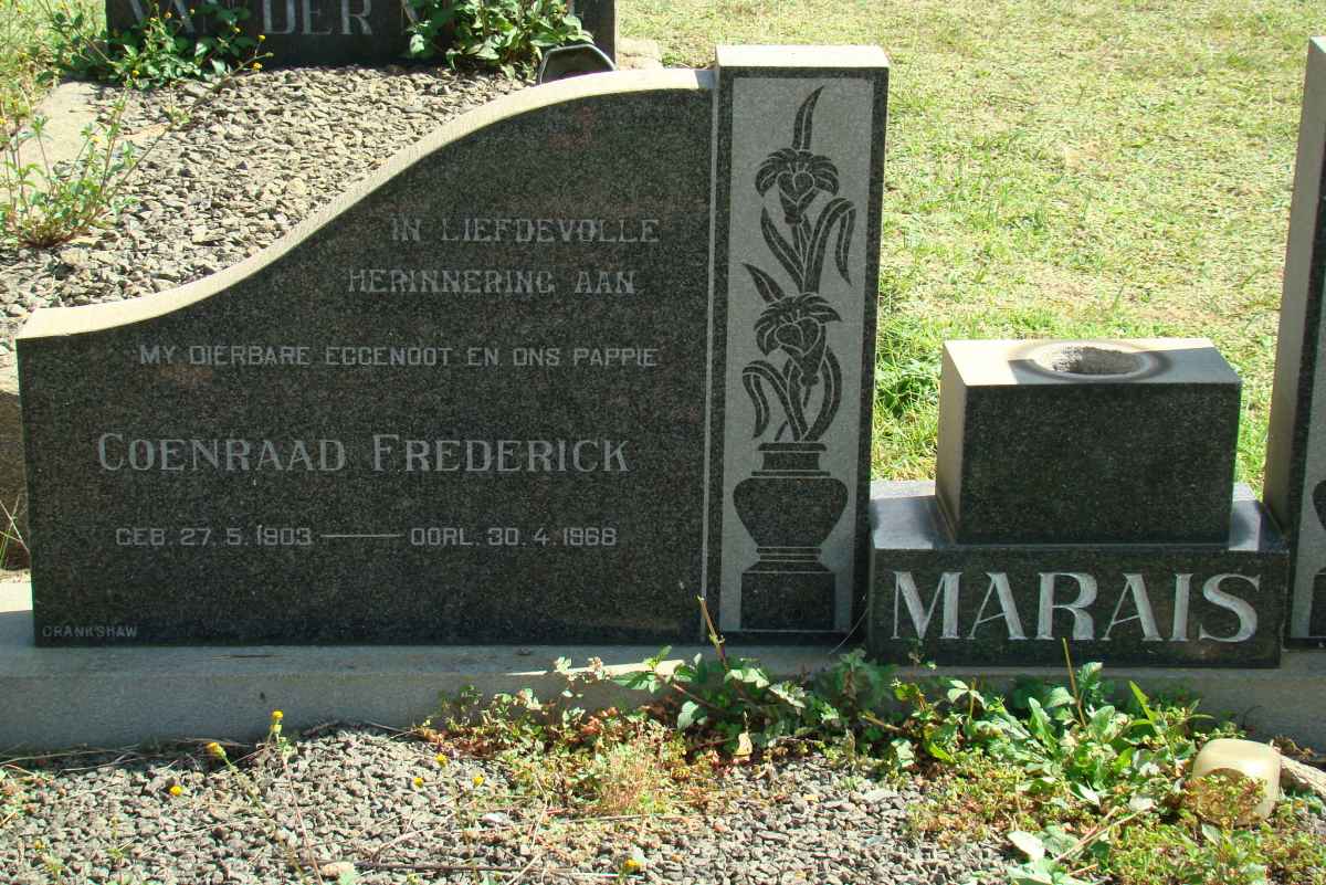 MARAIS Coenraad Frederick 1903-1968