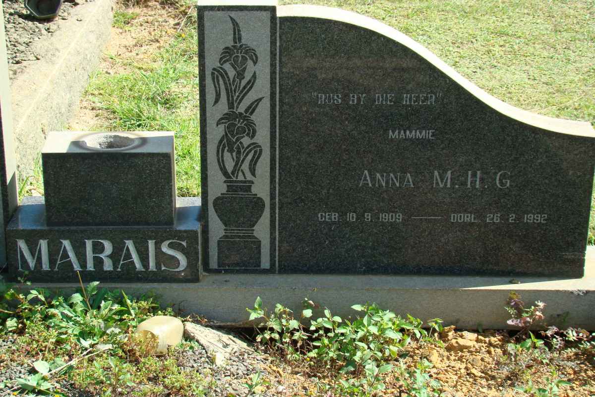 MARAIS Anna M.H.G. 1909-1992