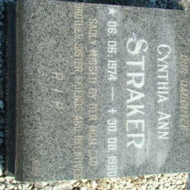 STRAKER Cynthia Ann 1974-1990