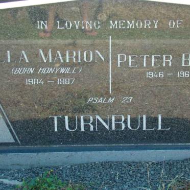 TURNBULL Peter Brian 1946-1965 :: TURNBULL Ella Marion nee HONYWILL 1904-1987