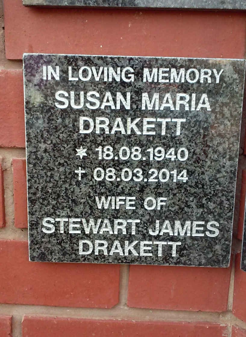 DRAKETT Susan Maria 1940-2014