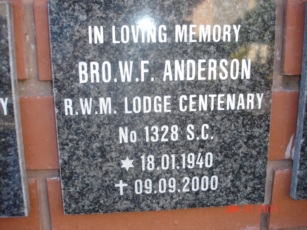 ANDERSON W.F. 1940-2000