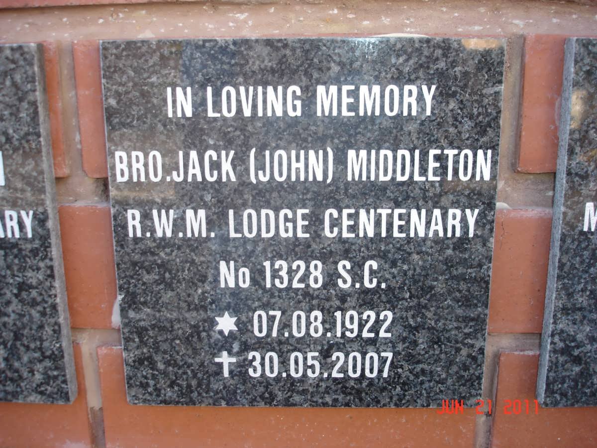 MIDDLETON Jack 1922-2007