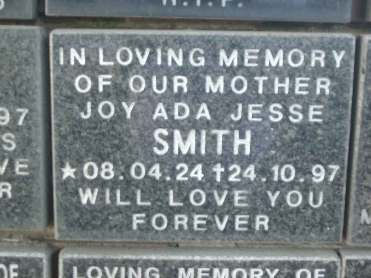 SMITH Joy Ada Jesse 1924-1997