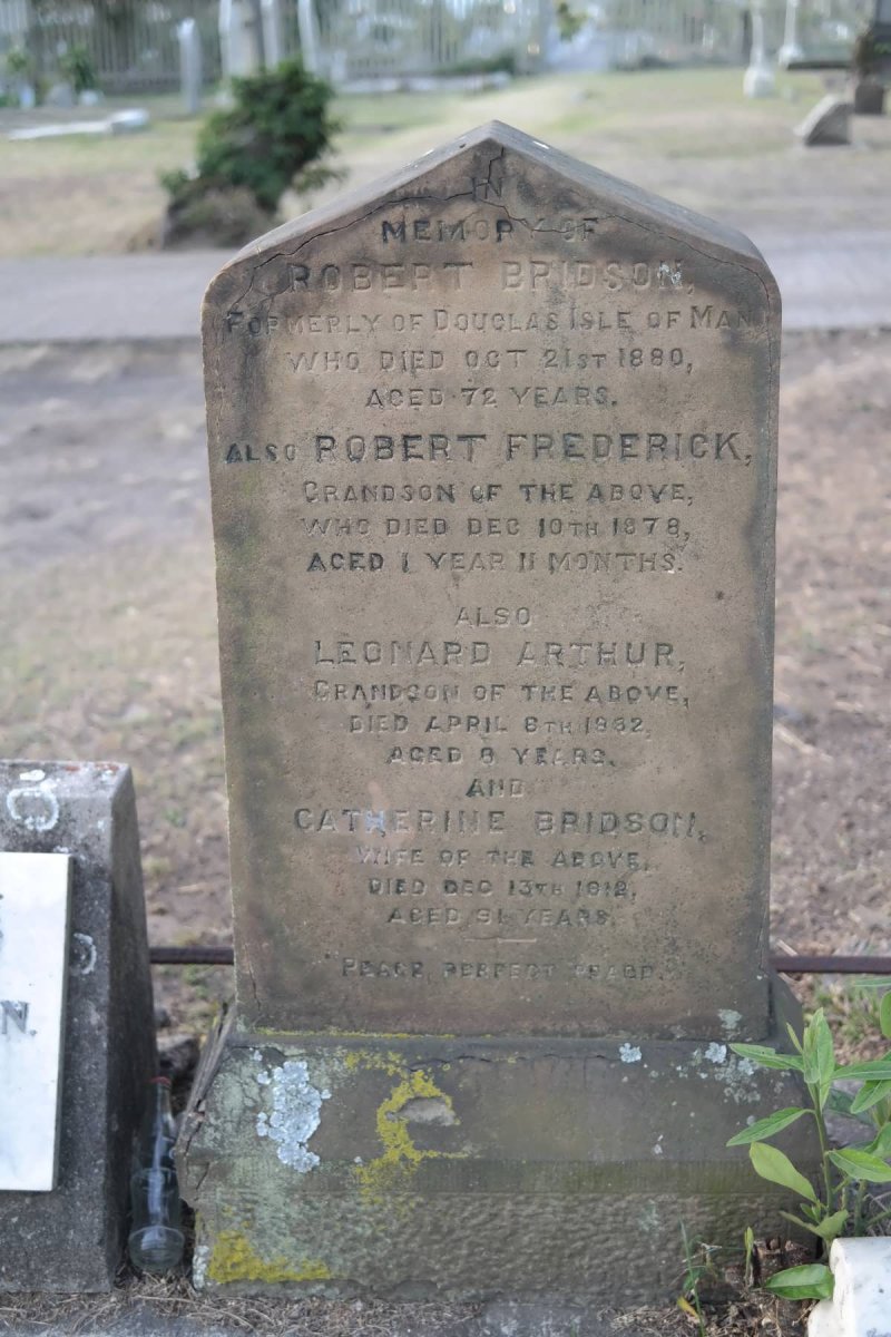 BRIDSON Robert -1880 &amp; Catherine -1912 :: BRIDSON Robert Frederick -1878 :: BRIDSON Leonard Arthur -1882