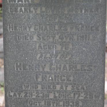 FRANCE Henry Charles -1938 &amp; Mary Ann -1911