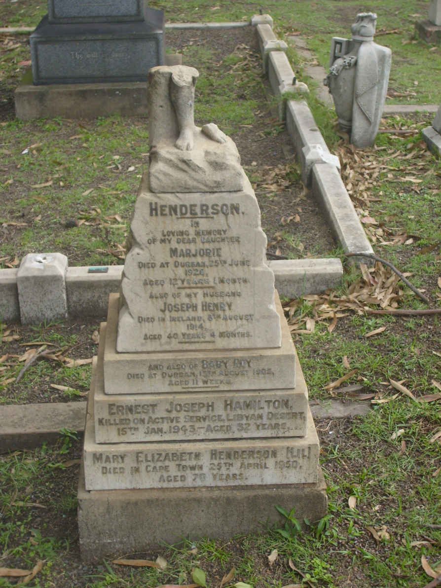 HENDERSON Joseph Henry -1914 &amp; Mary Elizabeth -1950
