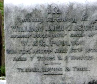 POULTON William John -1920