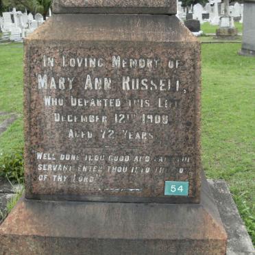 RUSSEL Mary Ann -1900