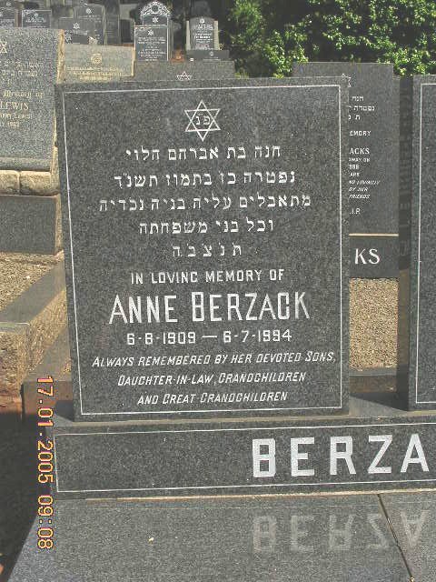 BERZACK Anne 1909-1994