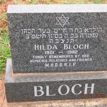 BLOCH Hilda 1901-1982