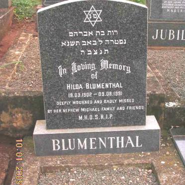 BLUMENTHAL Hilda 1902-1991