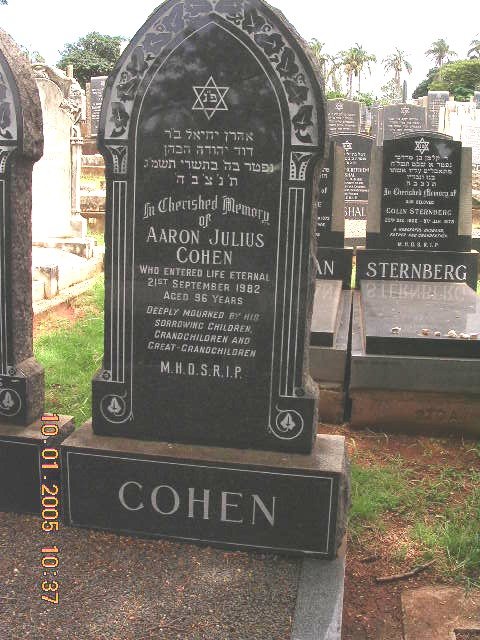 COHEN Aaron Julius -1982