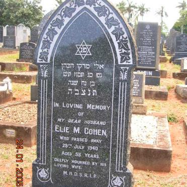 COHEN Elie M. -1940