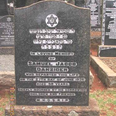 DANZINGER Samuel Jacob -1936
