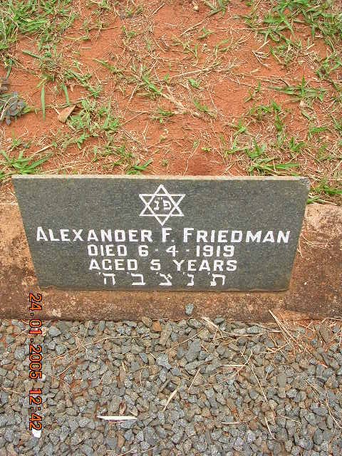 FRIEDMAN Alexander F. -1919