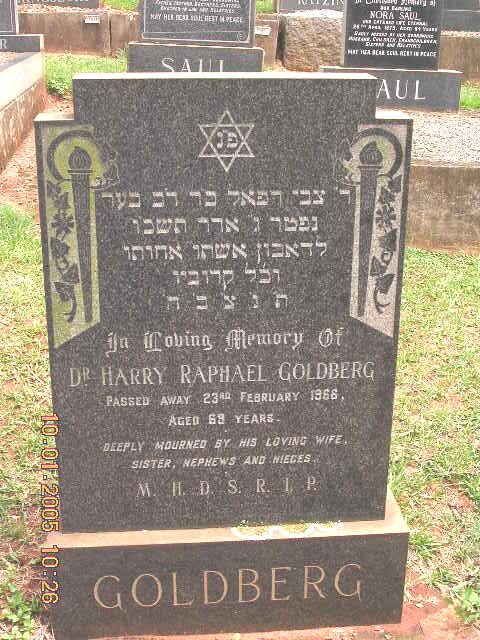 GOLDBERG Harry Raphael -1966