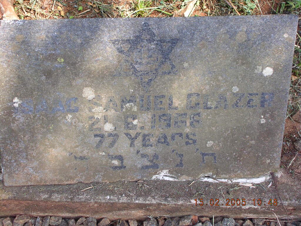 GLAZER Isaac Samuel -1956