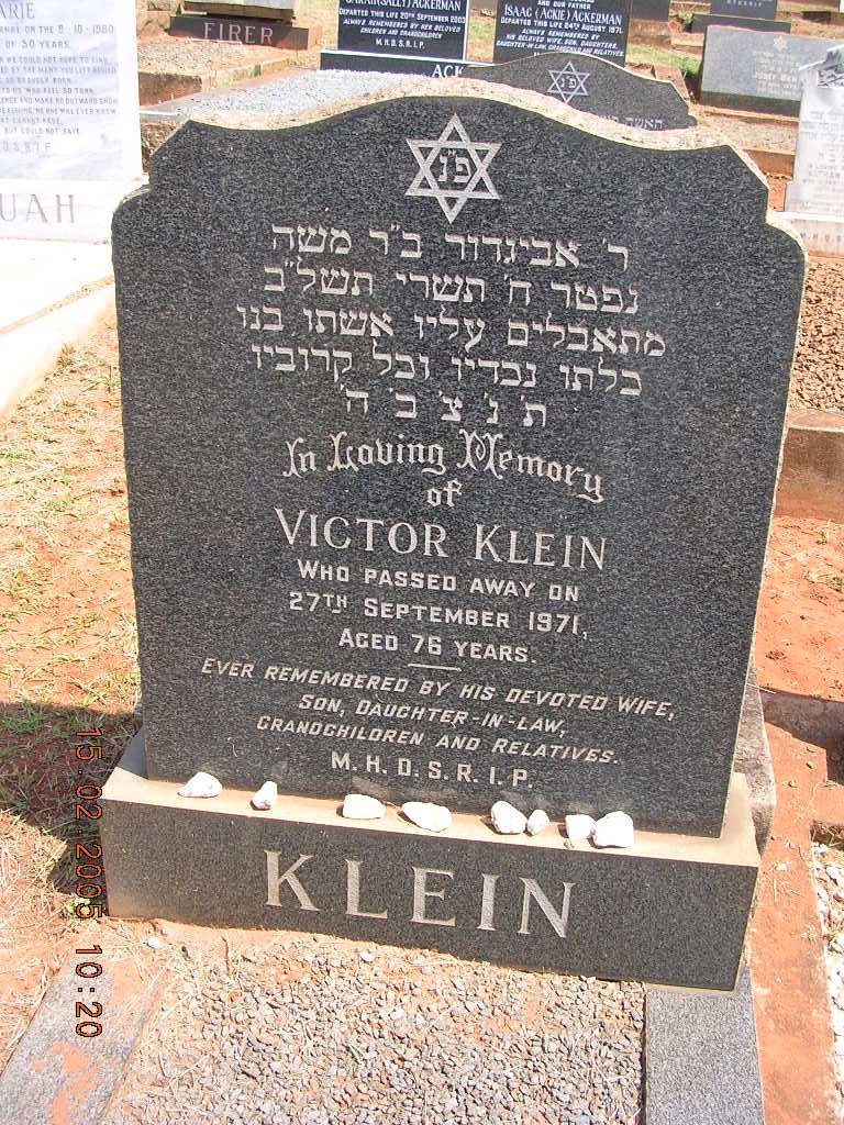 KLEIN Victor -1971