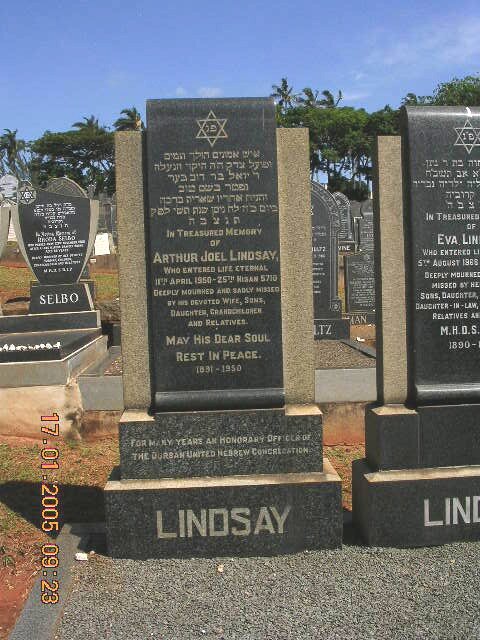LINDSAY Arthur Joel 1891-1950