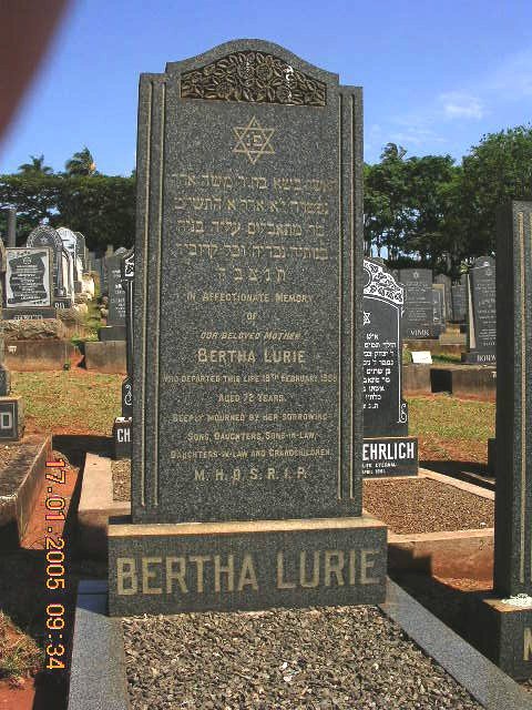 LURIE Bertha - 195?