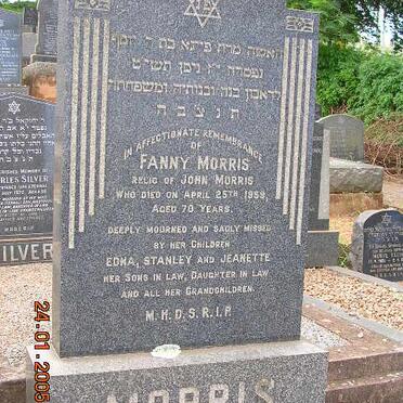 MORRIS John -1954 &amp; Fanny -1959