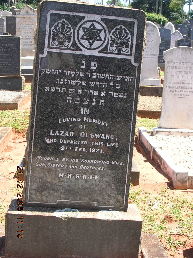 OLSWANG Lazar -1921
