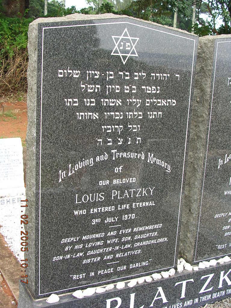 PLATZKY Louis -1970