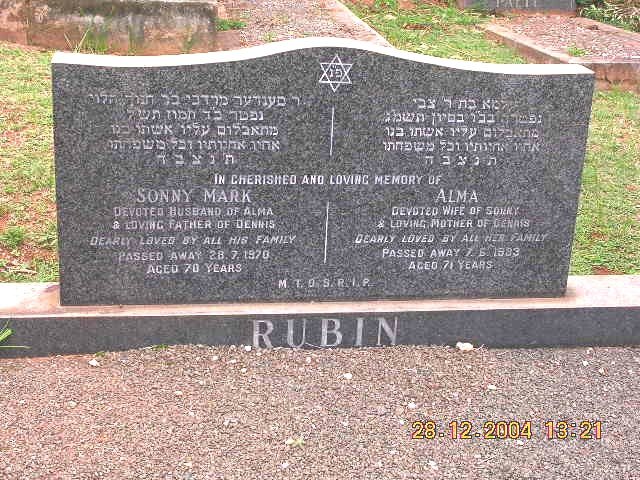 RUBIN Sonny Mark -1970 &amp; Alma -1983