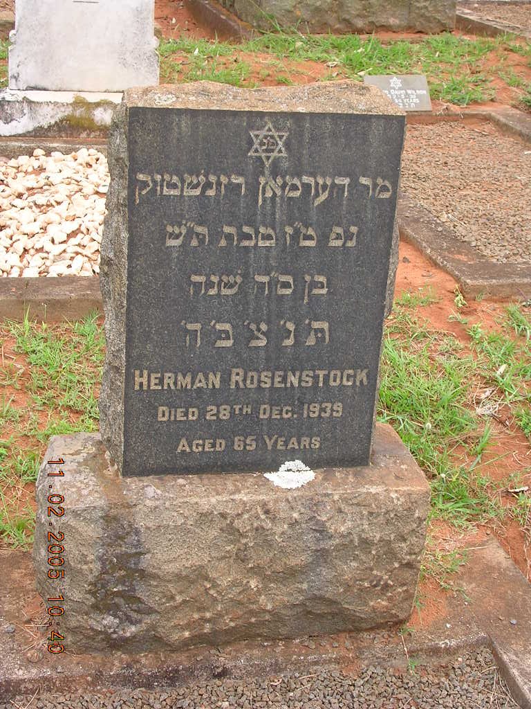 ROSENSTOCK Herman -1939