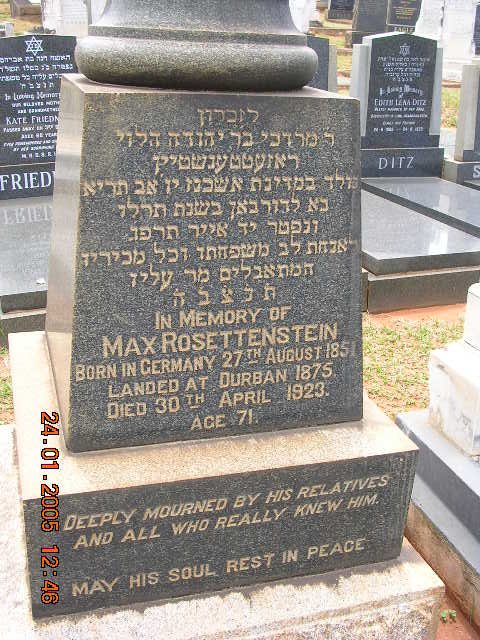 ROSETTENSTEIN Max 1851-1923