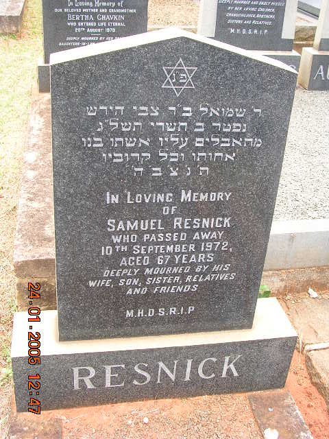 RESNICK Samuel -1972