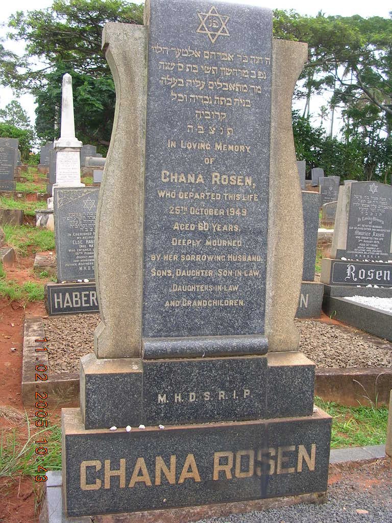 ROSEN Chana -1949