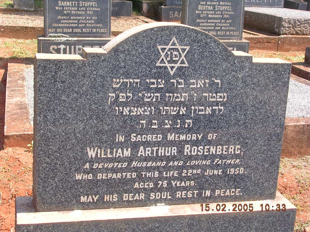 ROSENBERG William Arthur -1950