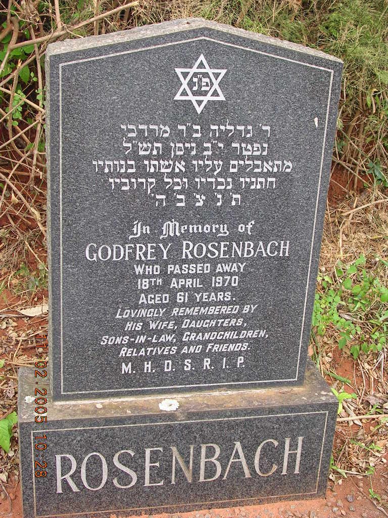 ROSENBACH Godfrey -1970