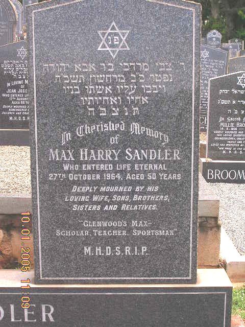 SANDLER Max Harry -1964
