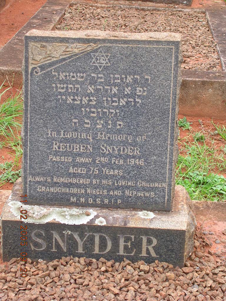 SNYDER Reuben -1946