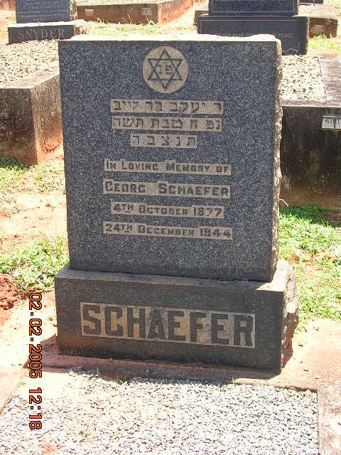 SCHAEFER Georg 1877-1944