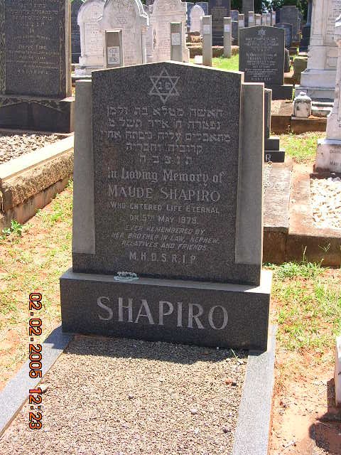 SHAPIRO Maude -1975