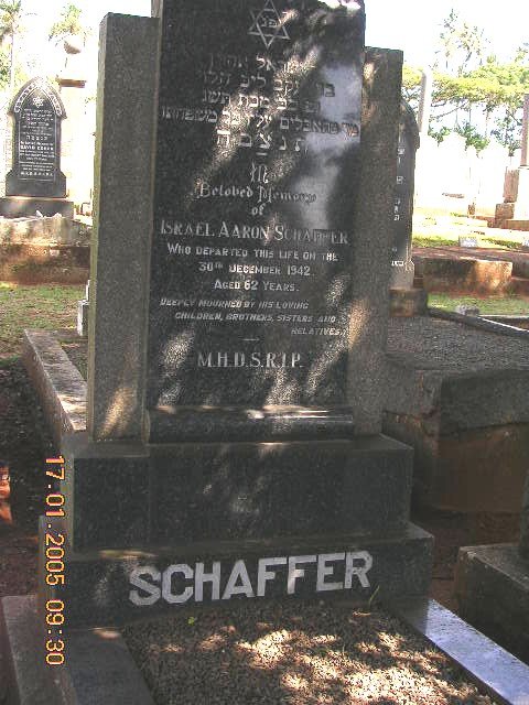 SCHAFFER Israel Aaron -1942