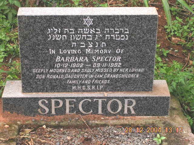 SPECTOR Barbara 1902-1992