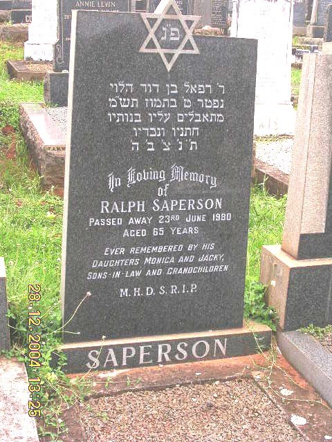 SAPERSON Ralph -1980