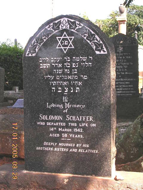 SCHAFFER Solomon -1942