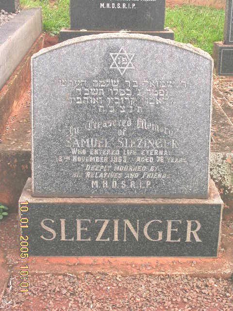 SLEZINGER Samuel -196?