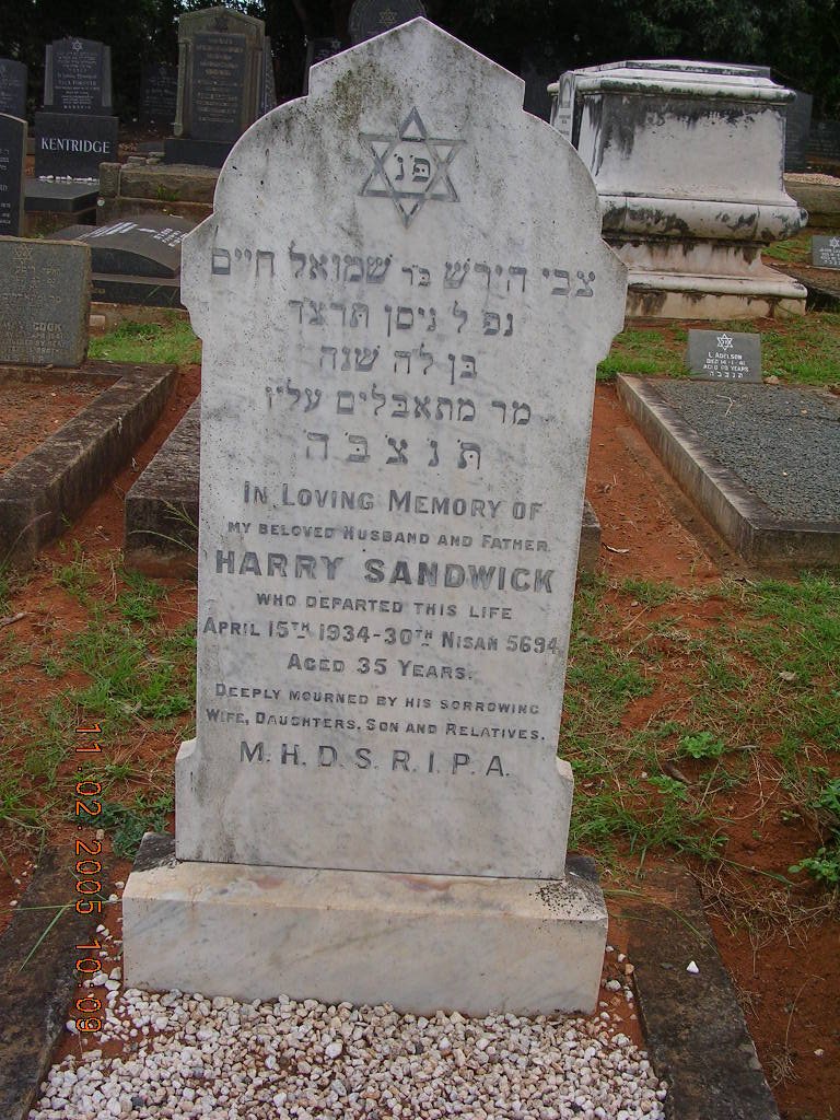SANDWICK Harry -1934
