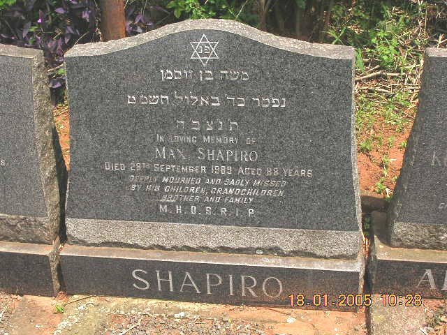 SHAPIRO Max -1989