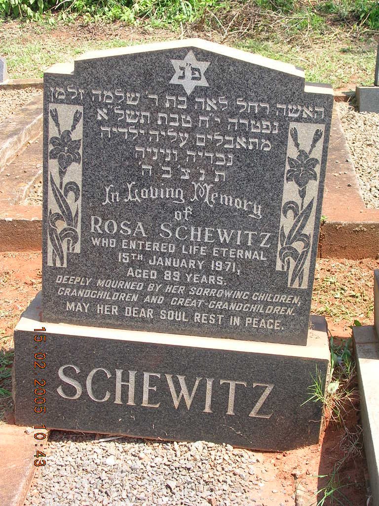 SCHEWITZ Rosa -1971