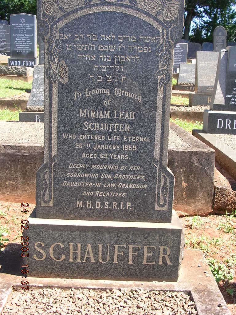 SCHAUFFER Miriam Leah -1959